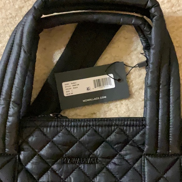 NWT MZ Wallace large Sutton tote in black, long strap & 3 pouches - Picture 2 of 9